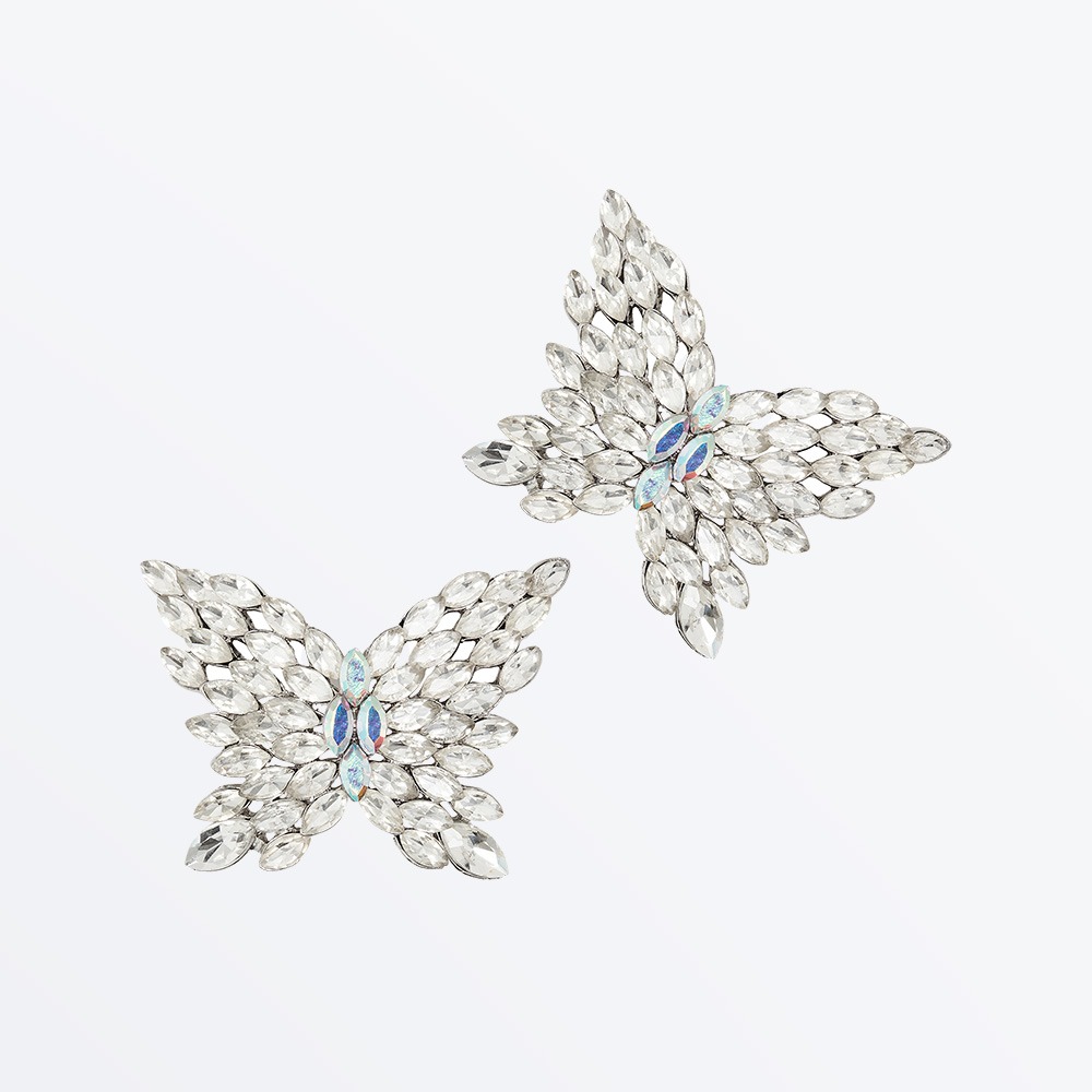 Cleo - Butterfly Wedding Shoe Clips - Detail