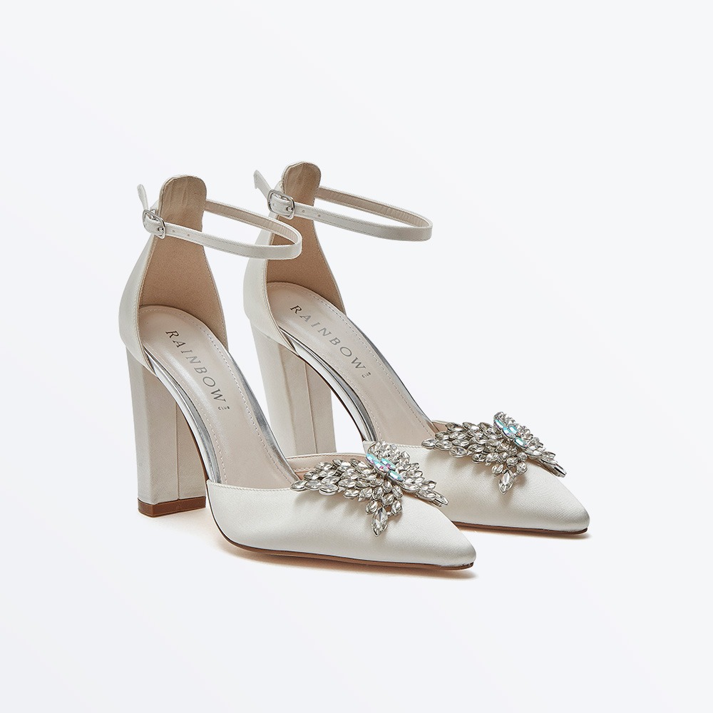 Cleo - Butterfly Wedding Shoe Clips - On Shoes