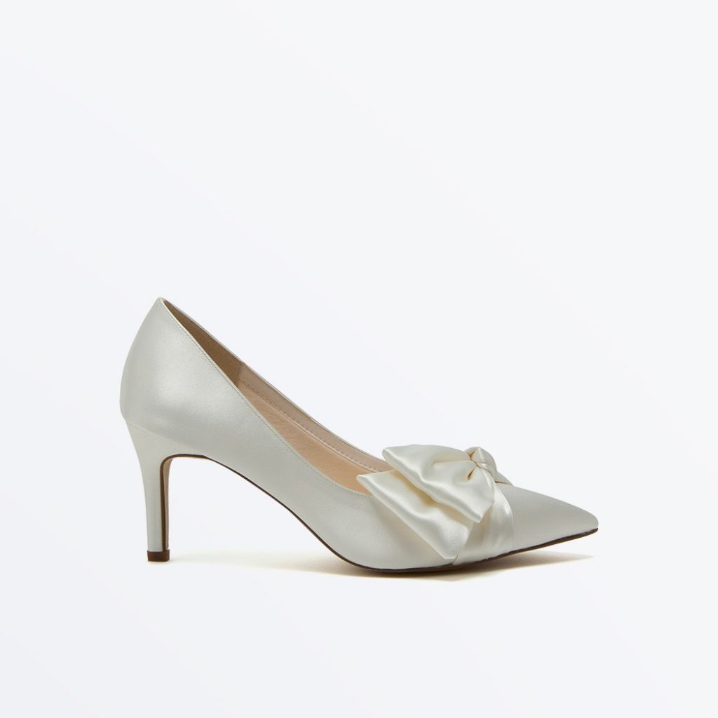 Arabella | Ivory Satin Bow Detail Bridal Court | Rainbow Club