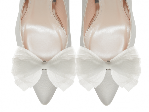 Blair - Chiffon Bow Wedding Shoe Clips