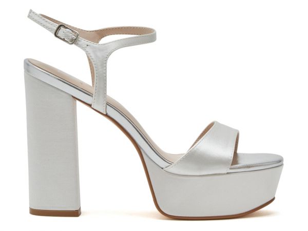 Jasmine - Ivory Platform Wedding Shoes - Side