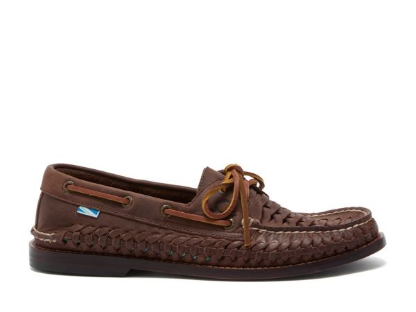 Cannes G2 - Premium Leather Woven Boat Shoes