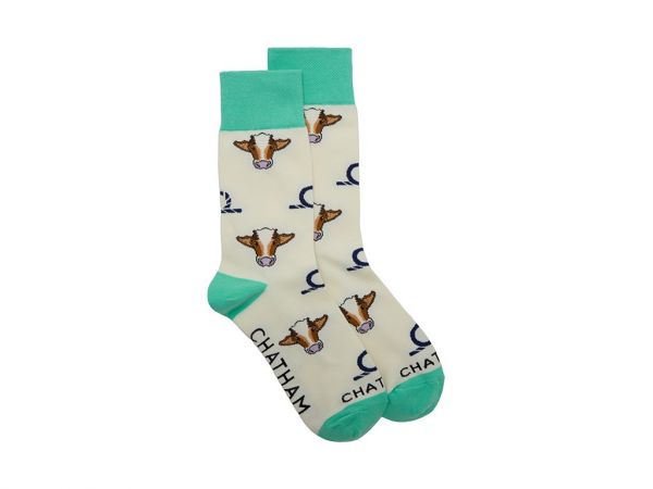 Chatham X CountryMoos Cow Crew Socks