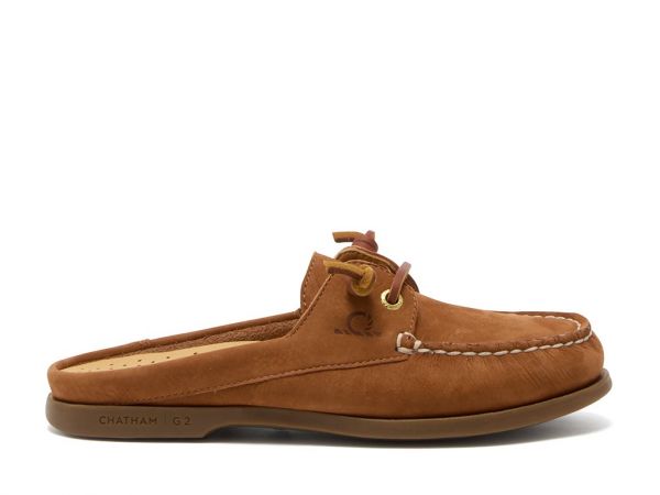 Lyme Lady G2 - Premium Nubuck Mule Boat Shoes