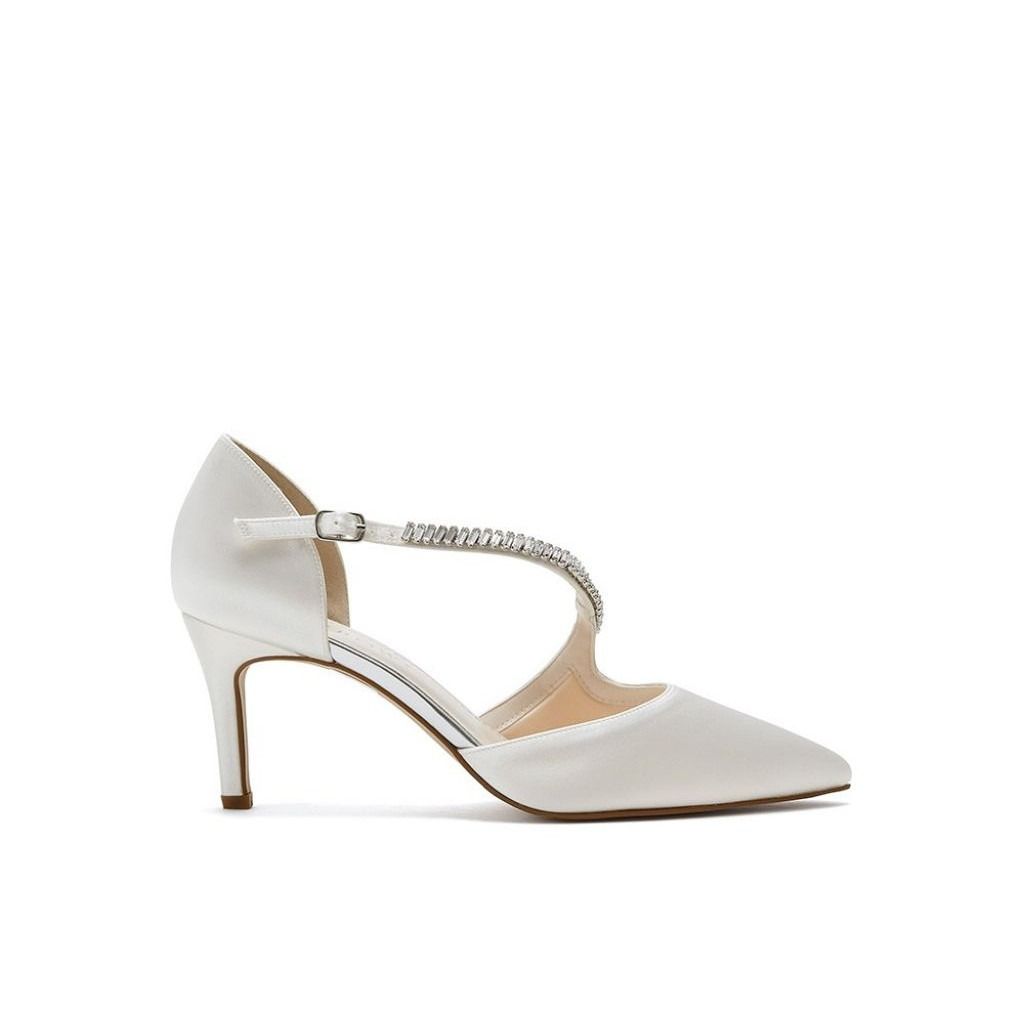 Raven - Crystal Detail Wedding Shoes - Side