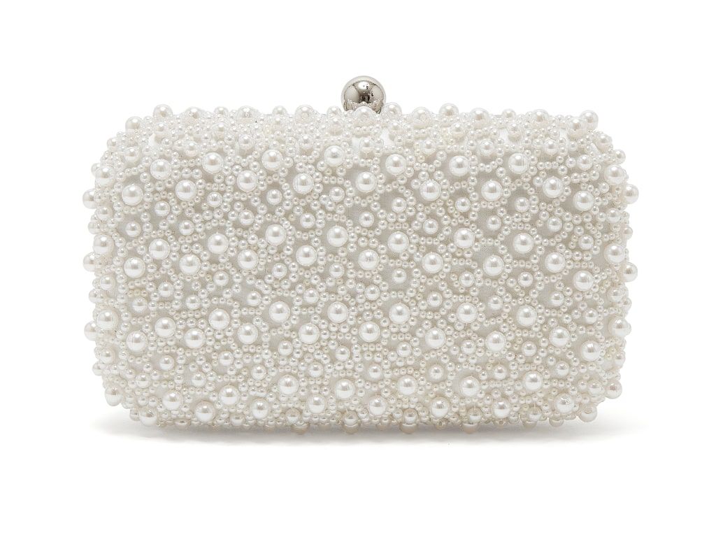 Cora - Pearl Detail Bridal Clutch Bag
