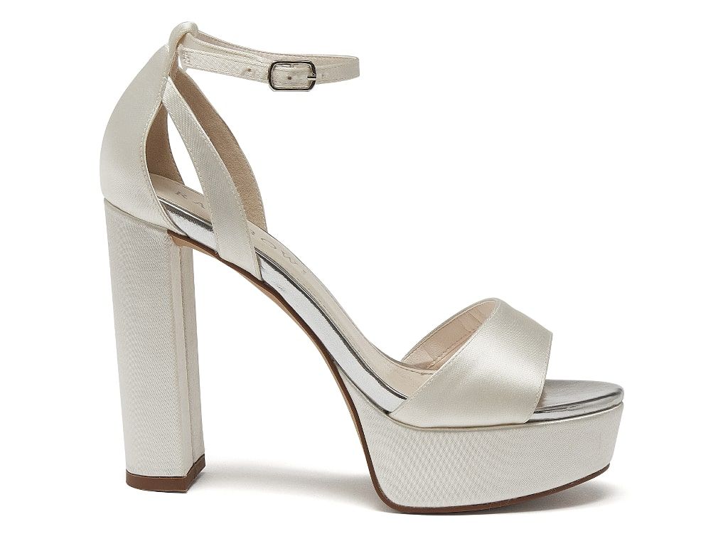 19 cm White Lace Platform Wedding Shoes | Tajna Shoes