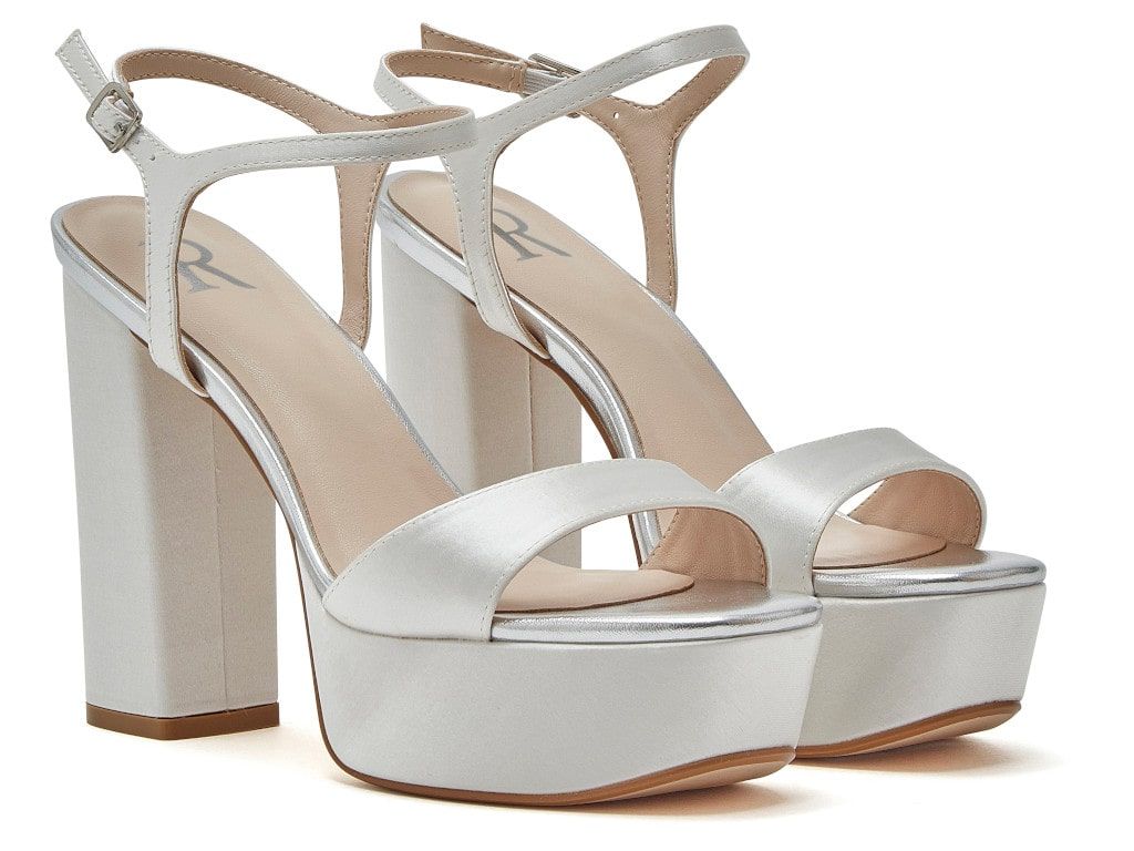 Platform ivory wedding shoes best sale