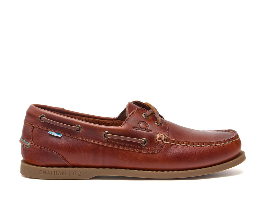 The Deck | Brown Leather Mens Boat Shoes | Chatham Footwear