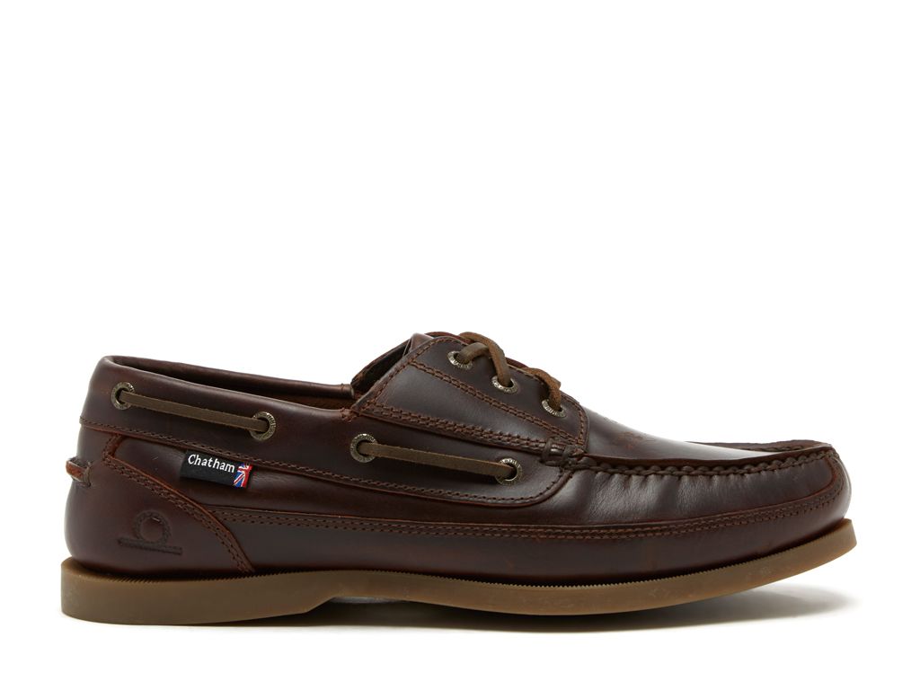 Chatham Rockwell Wide Fit Deck Shoes in Dark Sea Horse 