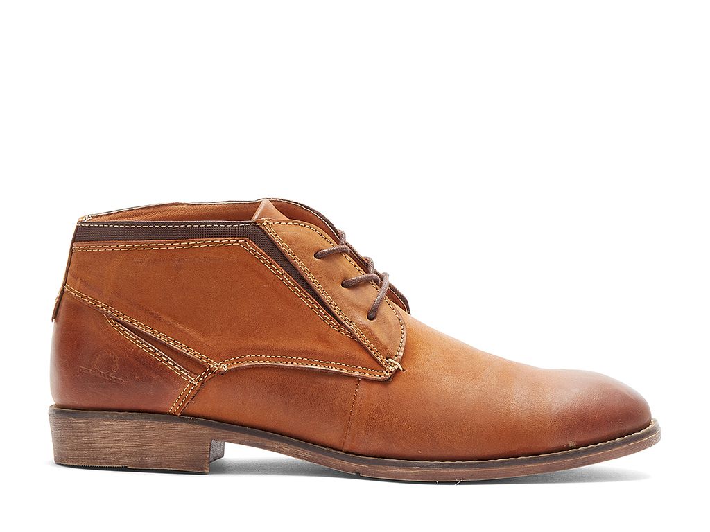 Woody | Tan Leather Mens Desert Boots | Chatham Marine