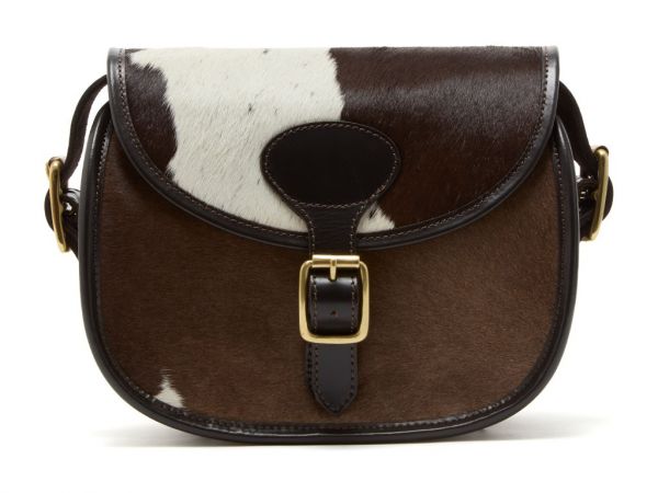 Cowhide & Leather Cartridge Bag