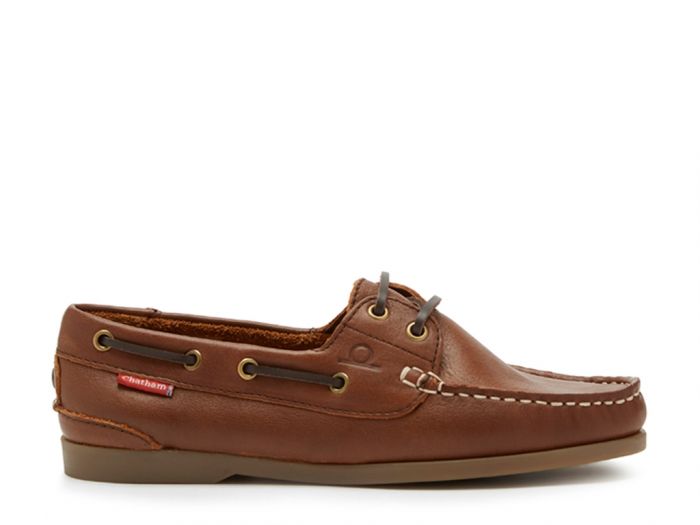 Willow | Brown Leather Womens Boat Shoe | Chatham Footwear
