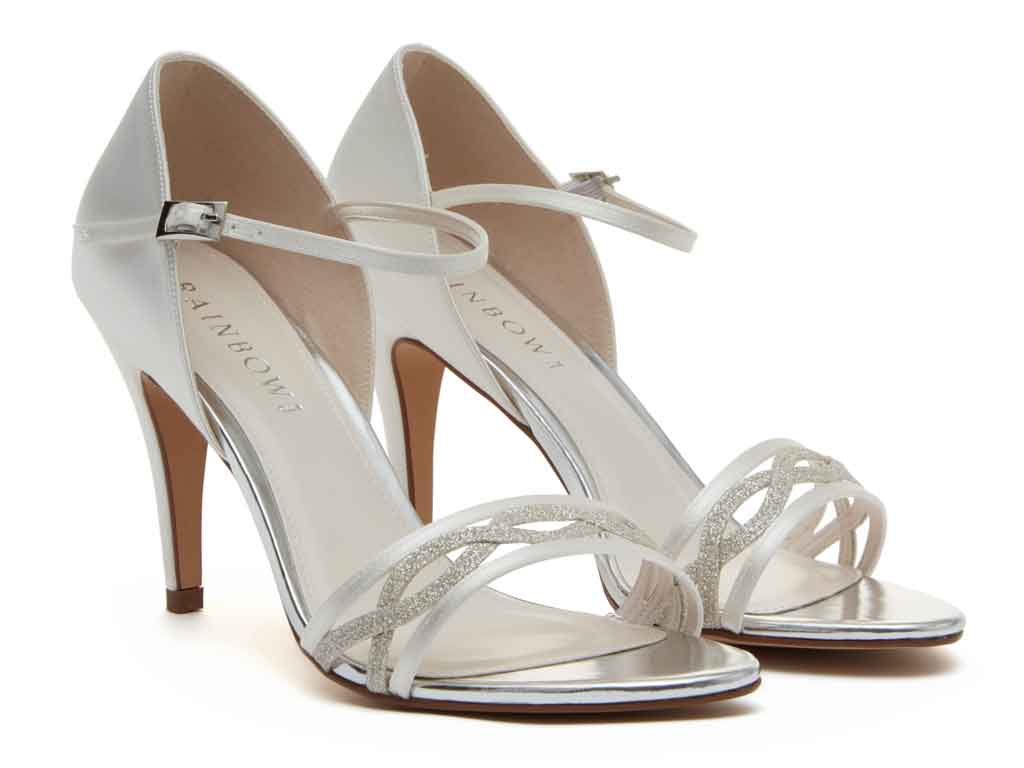 Dakota Ivory Shimmer Wedding Sandals - Front