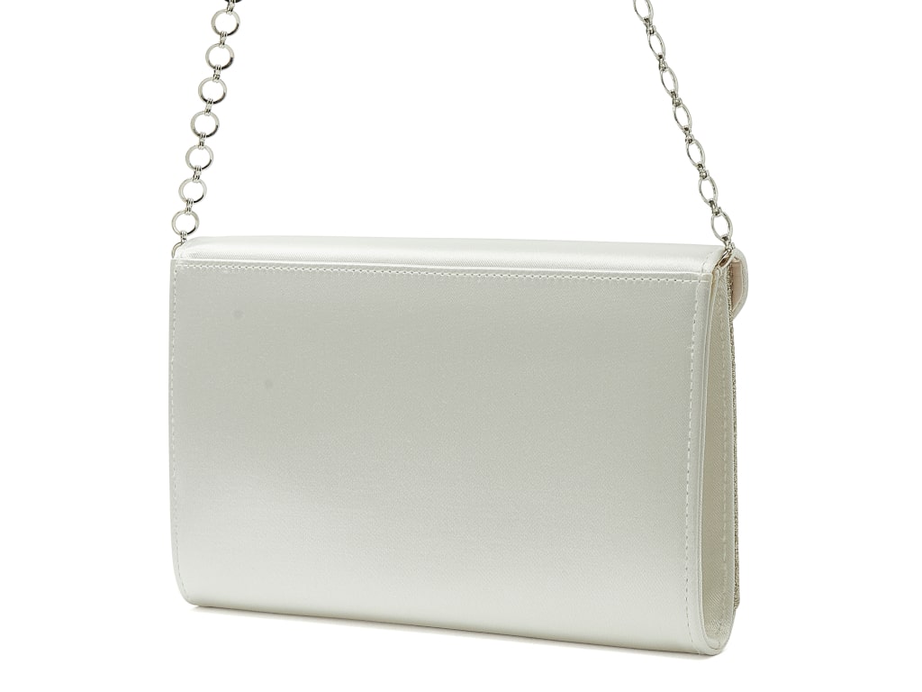 Diane - Ivory Envelope Bridal Handbag - Back