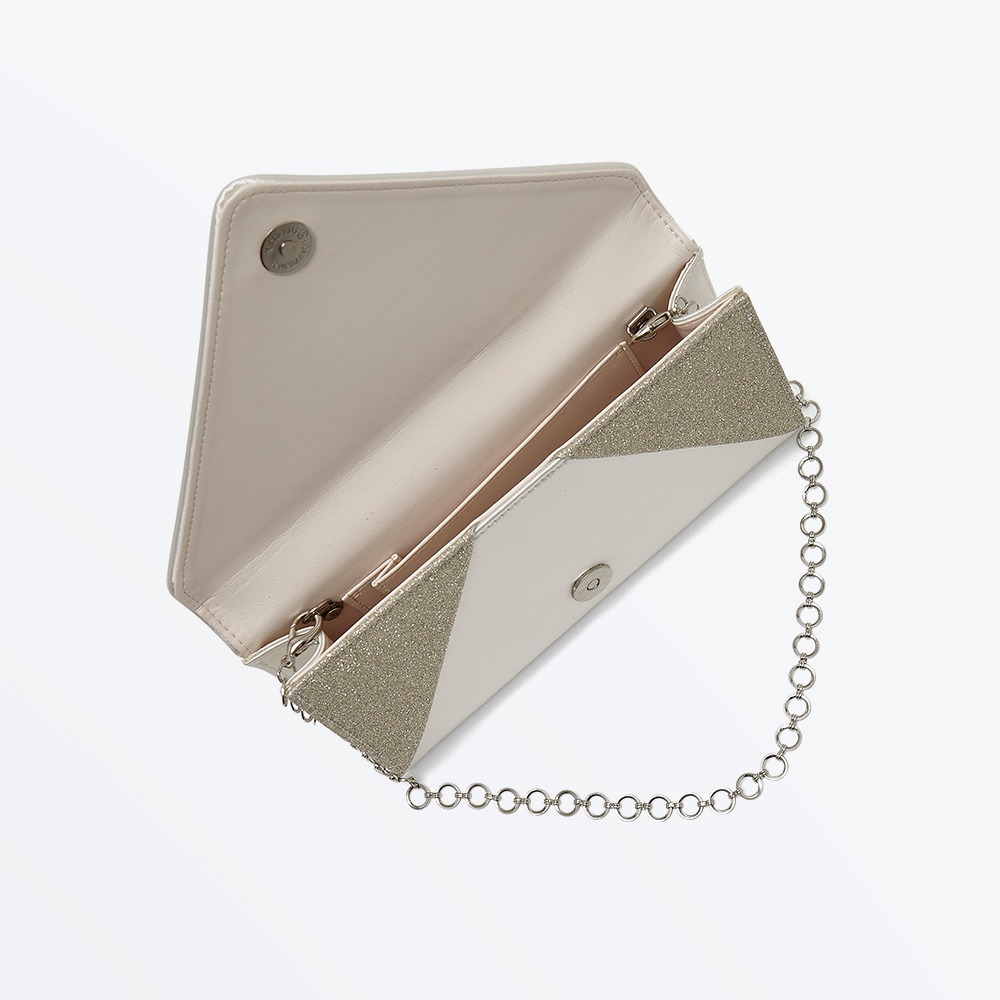 Diane - Ivory Envelope Bridal Handbag - Inside
