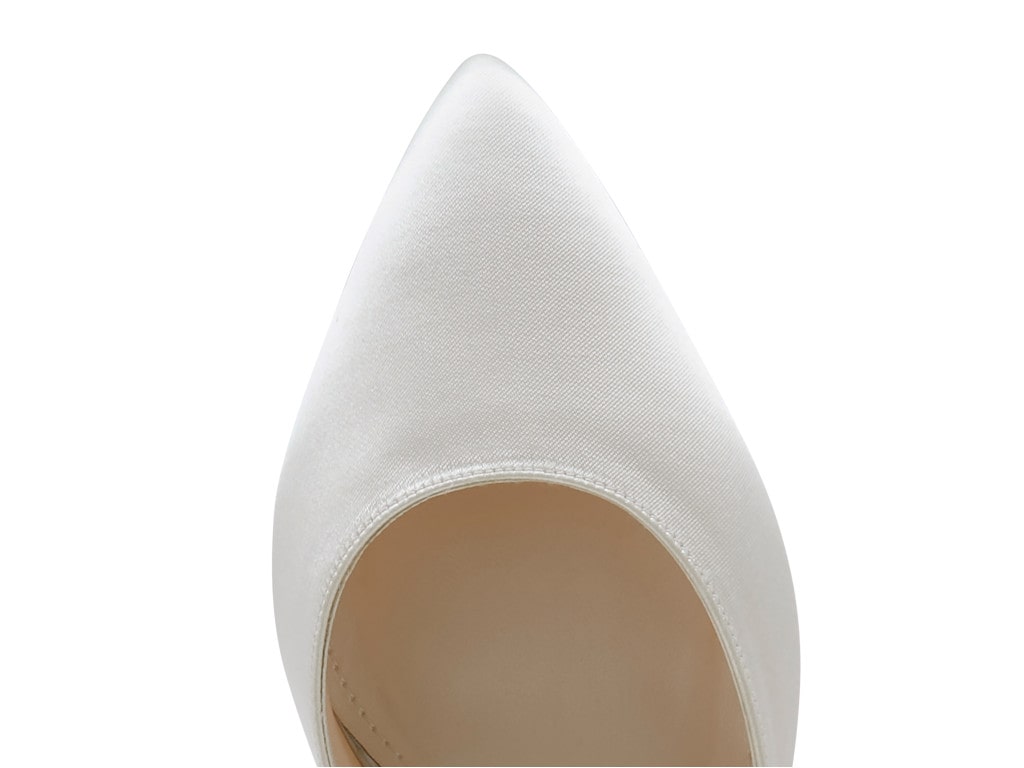Imogen  - Ivory Low Heel Wedding Shoes - Detail