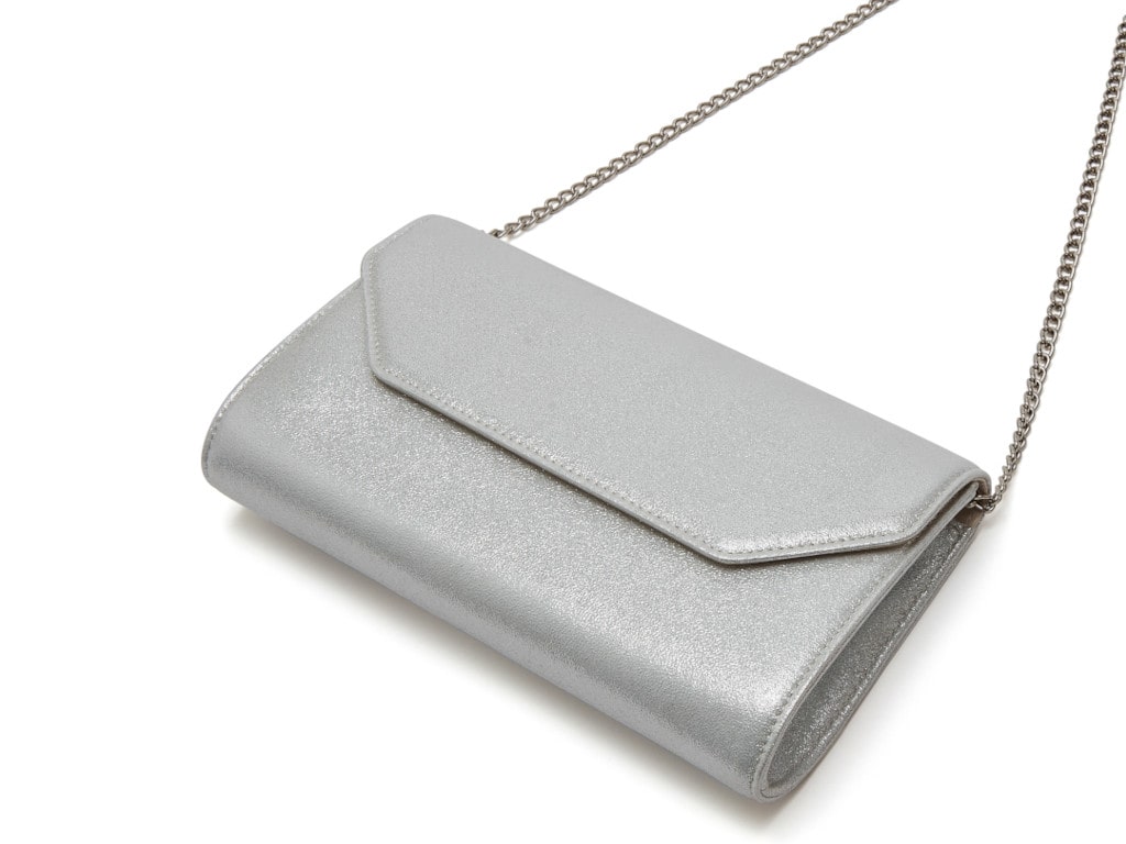 Kari Silver Sparkle Envelope Clutch Bag - Detail