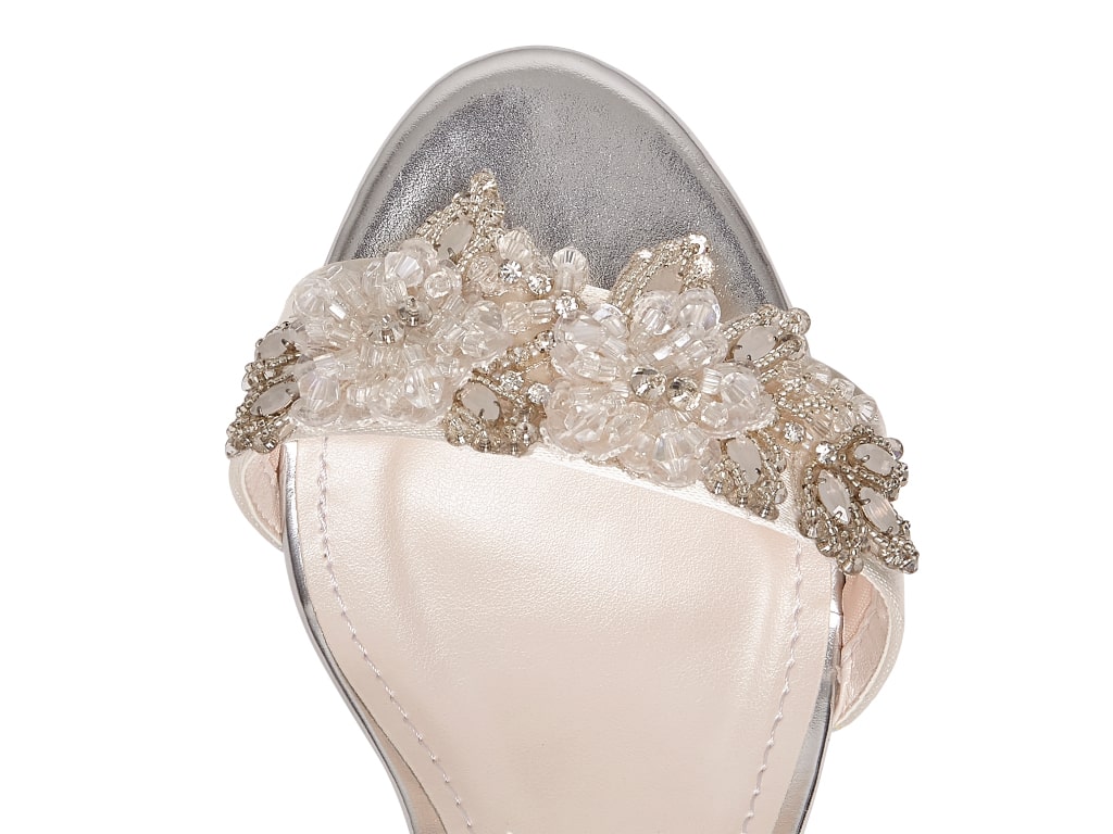 Mia - Petal Embellished Wedding Sandals - Detail