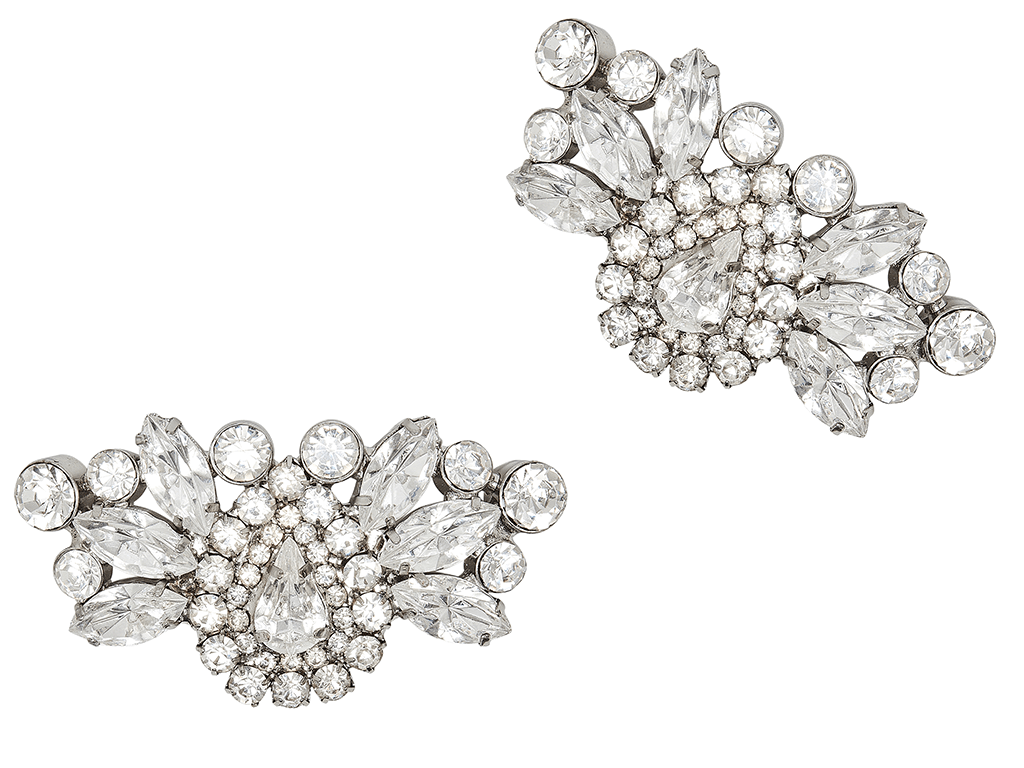 Myra - Diamante Brooch Bridal Shoe Clips - Detail