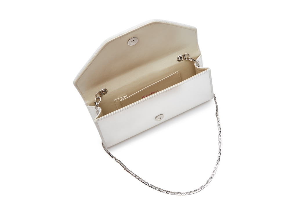 Roxi Ivory Envelope Handbag - Inside