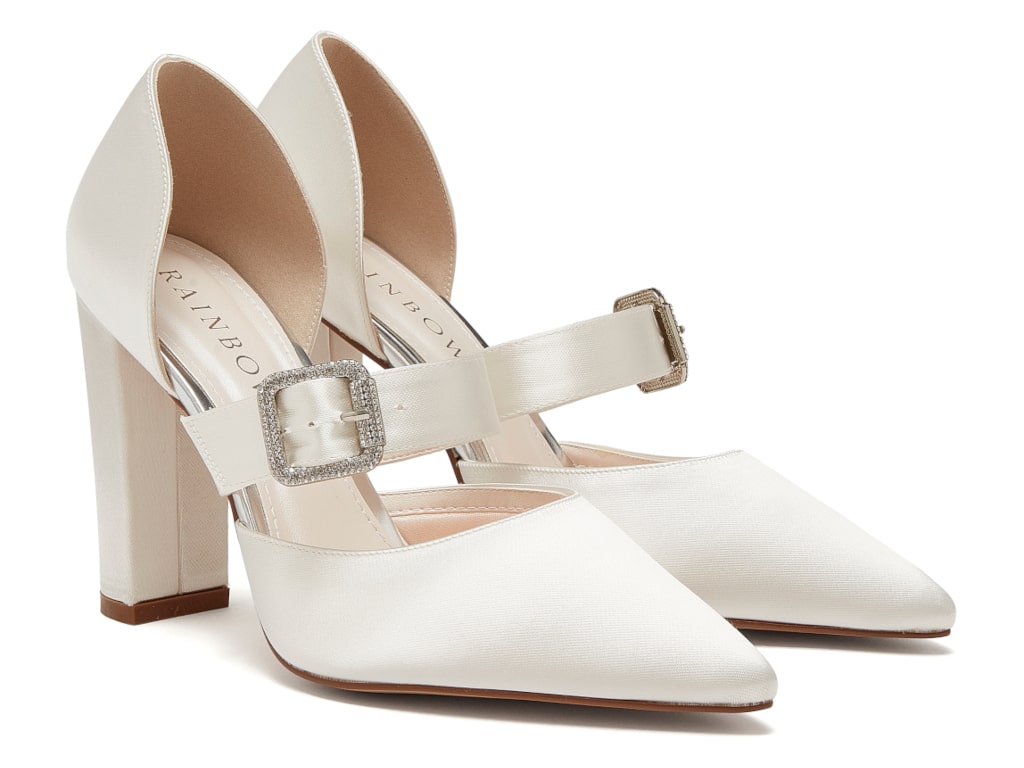 Savannah - Ivory Retro Feel Wedding Shoes - Front